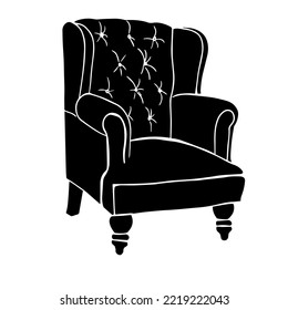 Chair silhouette black. Vector illustration