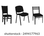  chair silhouette.  chair flat icon. chair symbol 