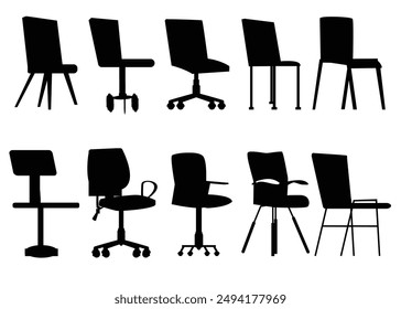  chair silhouette.  chair flat icon. chair symbol 