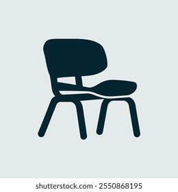 chair silhouette. chair flat icon vector illustration. chair symbol