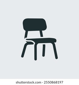 chair silhouette. chair flat icon vector illustration. chair symbol