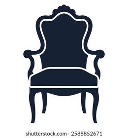 Chair silhouette icon isolated on white