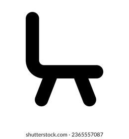 Chair silhouette icon. Seat. Vector.