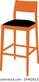 Chair Silhouette isolated on vector illustration. Chair Icon, logo, vector. Chair image or vector illustration. 