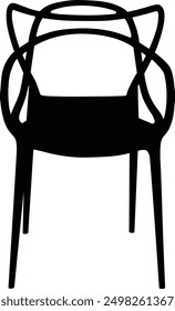 Chair Silhouette isolated on vector illustration. Chair Icon, logo, vector. Chair image or vector illustration. 