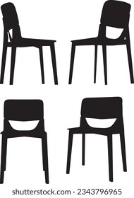 chair silhouette from many angles