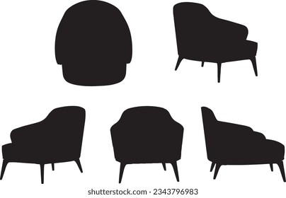 chair silhouette from many angles