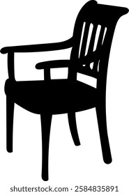 chair silhouette on white background vector