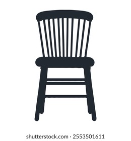 Chair Silhouette Vector Graphic for Icons and Logos