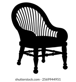 Chair silhouette vector icon sign symbol illustration design.
