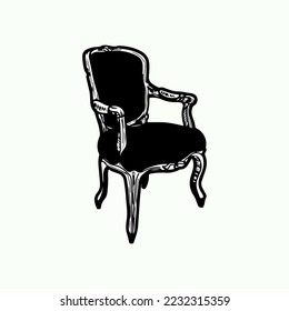 chair silhouette vector illustration concept