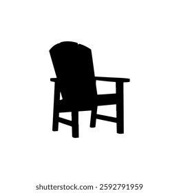 Chair silhouette vector illustration on white background
