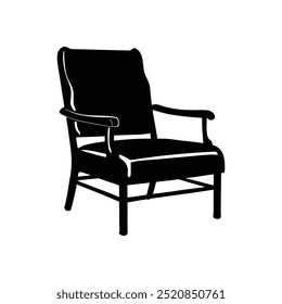 chair silhouette vector, stylish and versatile furniture design