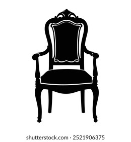 chair silhouette vector, stylish and versatile furniture design