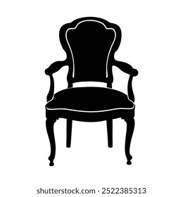 chair silhouette vector, stylish and versatile furniture design