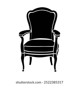 chair silhouette vector, stylish and versatile furniture design