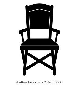 Chair Silhouette Wedding Simple Flat Vector Silhouette