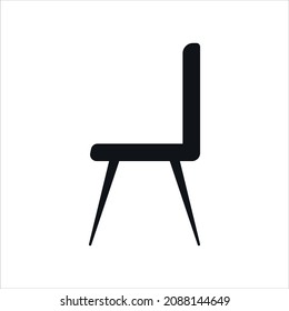 Chair simple black vector icon.