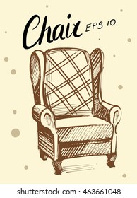Chair sketch. Vector illustration