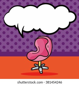 chair sofa doodle, speech bubble