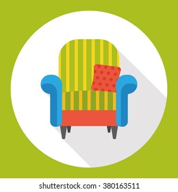 chair sofa flat icon