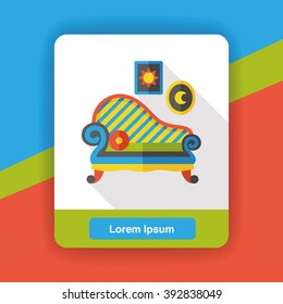 chair sofa flat icon