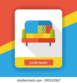 chair sofa flat icon
