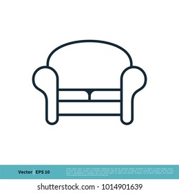 Chair Sofa Icon Vector Logo Template Illustration Design. Vector EPS 10.