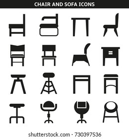chair and sofa icons