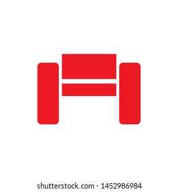 Chair, Sofa Isolated Flat Web Mobile Icon / Vector / Sign / Symbol / Button