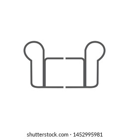 Chair, Sofa Isolated Flat Web Mobile Icon / Vector / Sign Element / Silhouette