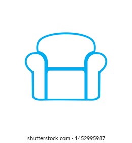 Chair, Sofa Isolated Flat Web Mobile Icon / Vector / Sign Element / Silhouette