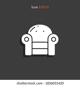 Chair, Sofa Isolated symbol. Vector illustration EPS 10.