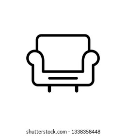 Chair sofa line concept icon vector