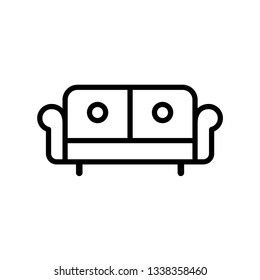 Chair sofa line concept icon vector