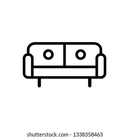 Chair sofa line concept icon vector