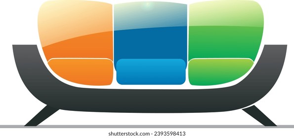 elemento de diseño vectorial del sofá de silla