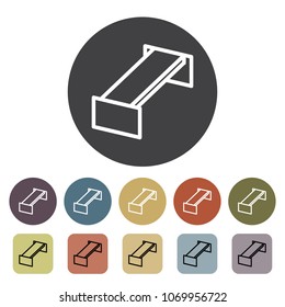 Chair, sofa and seating icons set. Outline icons collection. Vector illustration.
