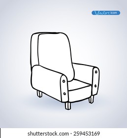  Chair sofa, vector illustration.