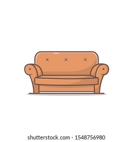 chair or sofa vector illustration in isolated white