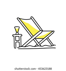 Chair And Softdrink Vector Icon