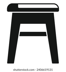Chair space icon simple vector. Park plan above. Lounge furniture