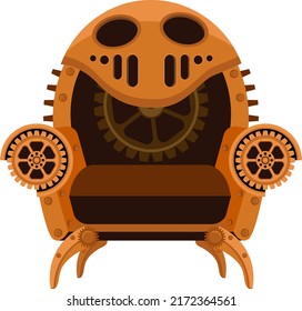 Chair in steampunk style. Vector illustration.