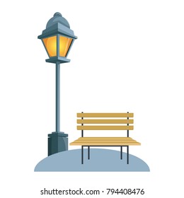 Chair and street light