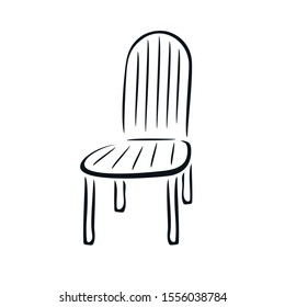 Chair in the style of brush strokes.