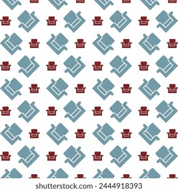Diseño de Ilustración vectorial de patrón repetitivo multicolor de moda soberbia silla