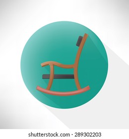 Chair symbol icon,flat design,clean vector