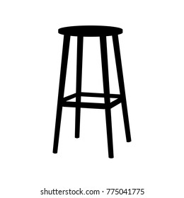 Chair symbol on white background.Bar Stool icon Element In Trendy Style. Vector flat illustration EPS