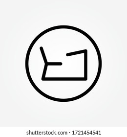 chair and table button icon vector