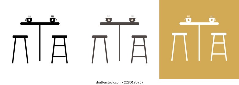 The chair and table cafe icon represents a cozy and inviting space where customers can relax, unwind, and enjoy their coffee or meal